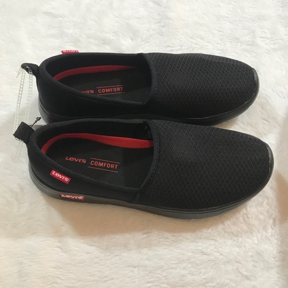 New Levis Black Comfort Insole Slip On 